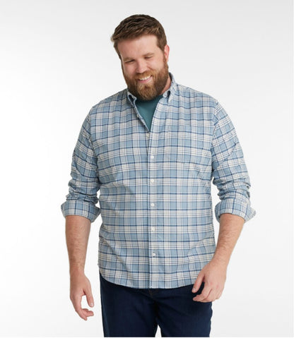 Men's Comfort Stretch® Oxford Shirt, Slightly Fitted Untucked Fit, Plaid | L.L.Bean Best Seller