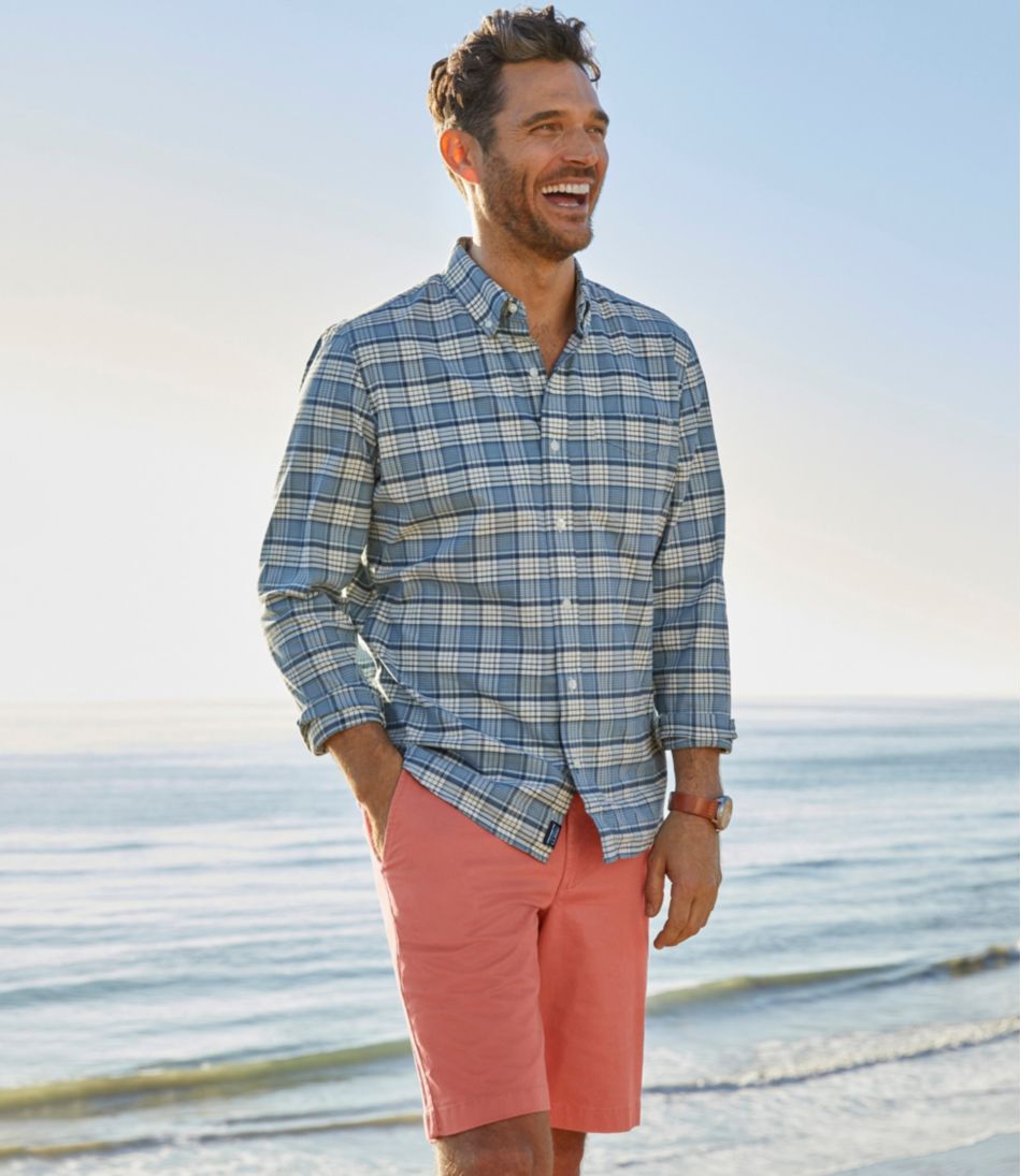 Men's Comfort Stretch® Oxford Shirt, Slightly Fitted Untucked Fit, Plaid | L.L.Bean Best Seller