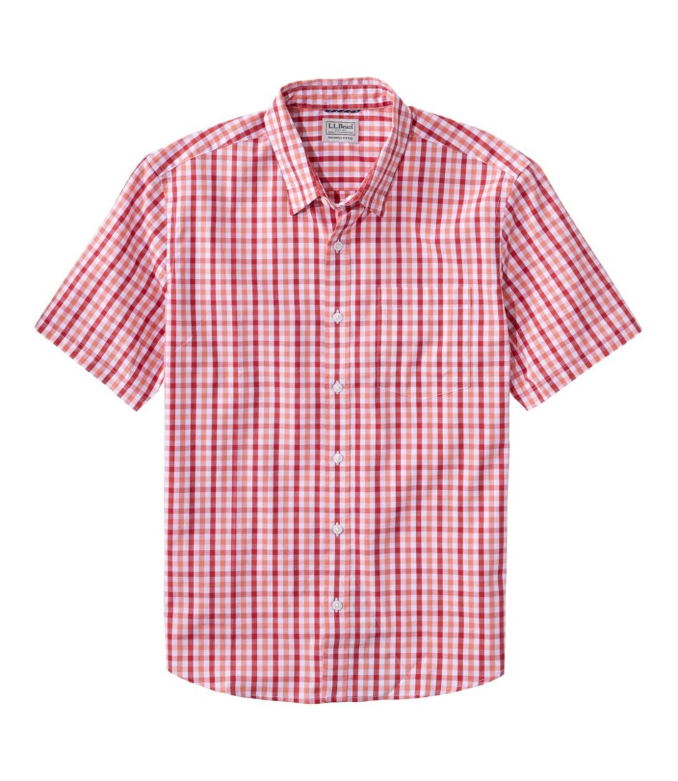 Men's Comfort Stretch Performance® Shirt, Short-Sleeve, Slightly Fitted Untucked Fit, Plaid | L.L.Bean Recommended