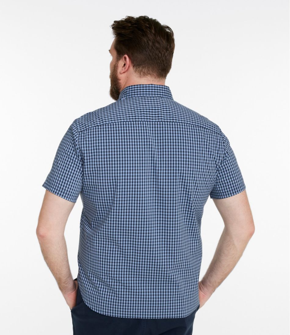 Men's Comfort Stretch Performance® Shirt, Short-Sleeve, Slightly Fitted Untucked Fit, Plaid | L.L.Bean Recommended