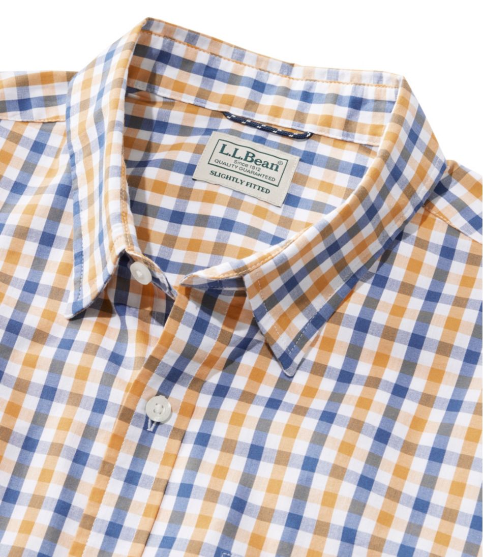 Men's Comfort Stretch Performance® Shirt, Short-Sleeve, Slightly Fitted Untucked Fit, Plaid | L.L.Bean Recommended