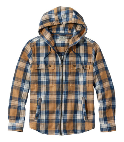 Men's 1912 Field Flannel Shirt, Hooded, Slightly Fitted Untucked Fit, Plaid | L.L.Bean Essential