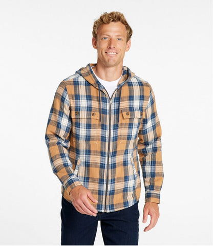 Men's 1912 Field Flannel Shirt, Hooded, Slightly Fitted Untucked Fit, Plaid | L.L.Bean Essential