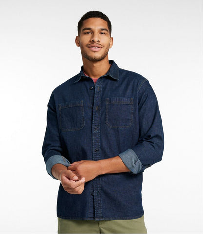 Men's BeanFlex® Denim Shirt, Traditional Untucked Fit | L.L.Bean Featured