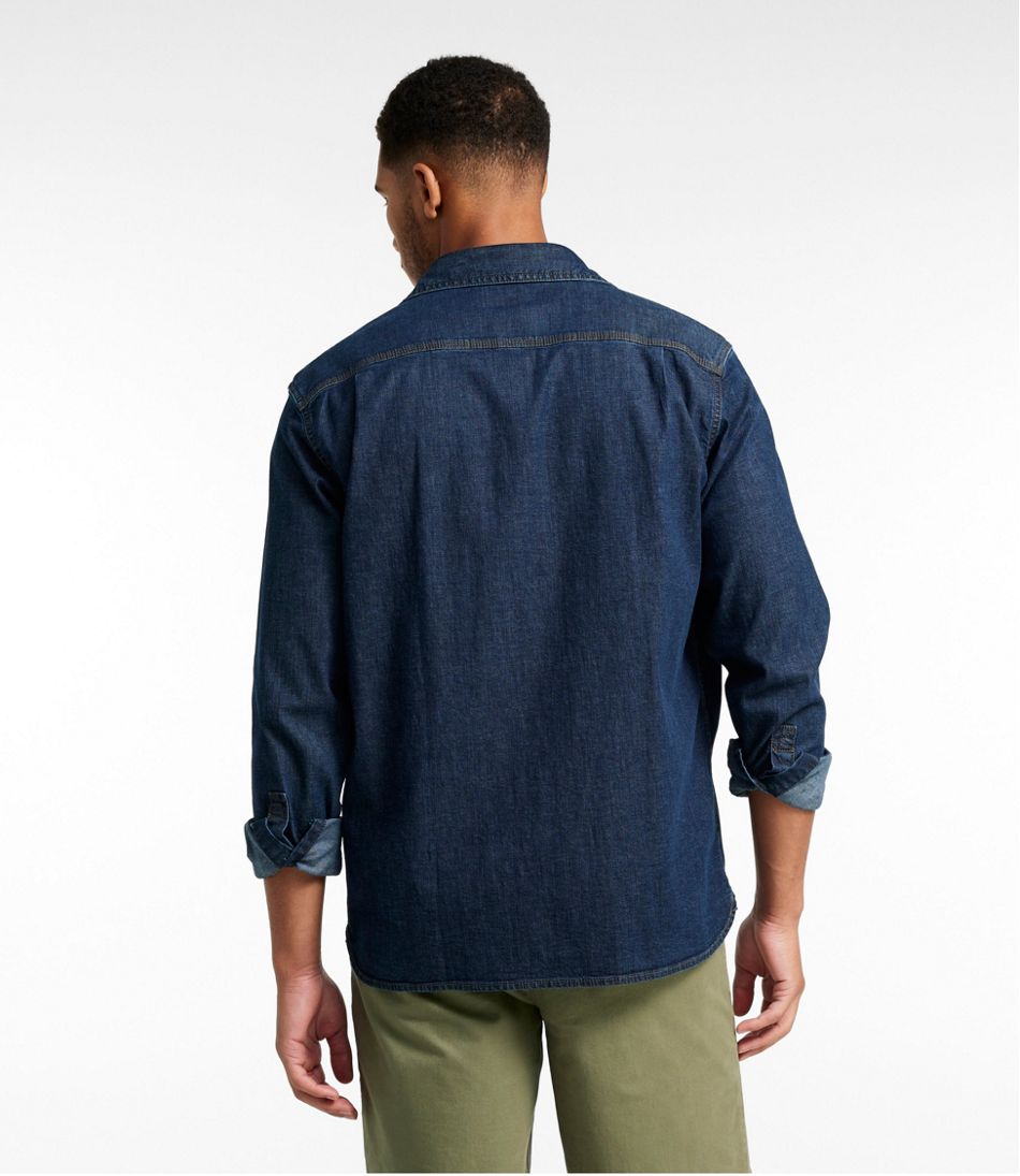 Men's BeanFlex® Denim Shirt, Traditional Untucked Fit | L.L.Bean Featured