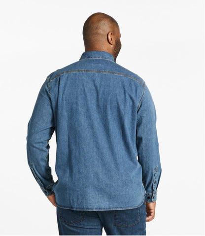 Men's BeanFlex® Denim Shirt, Traditional Untucked Fit | L.L.Bean Featured