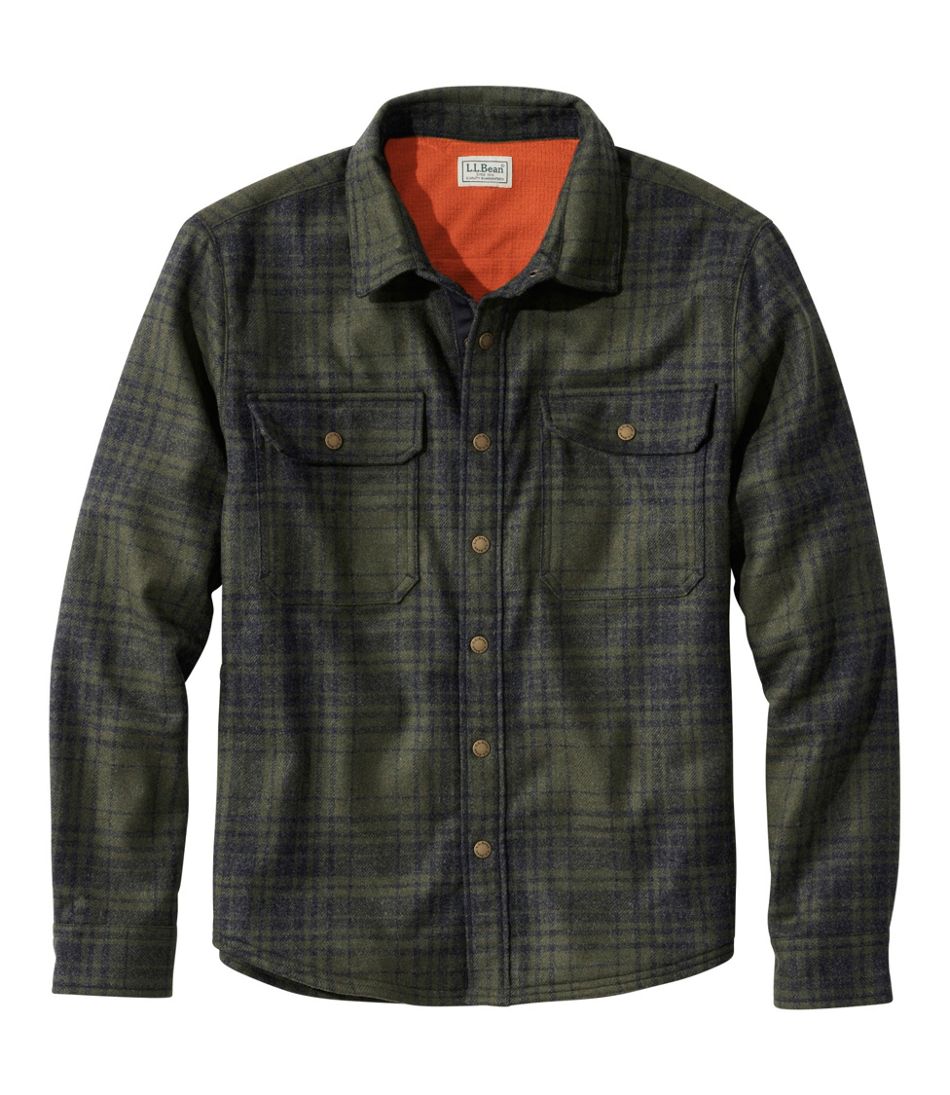 Men's Maine Guide Lightweight Lined Wool Field Shirt, Plaid | L.L.Bean Popular