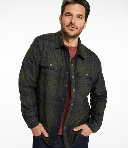 Men's Maine Guide Lightweight Lined Wool Field Shirt, Plaid | L.L.Bean Popular