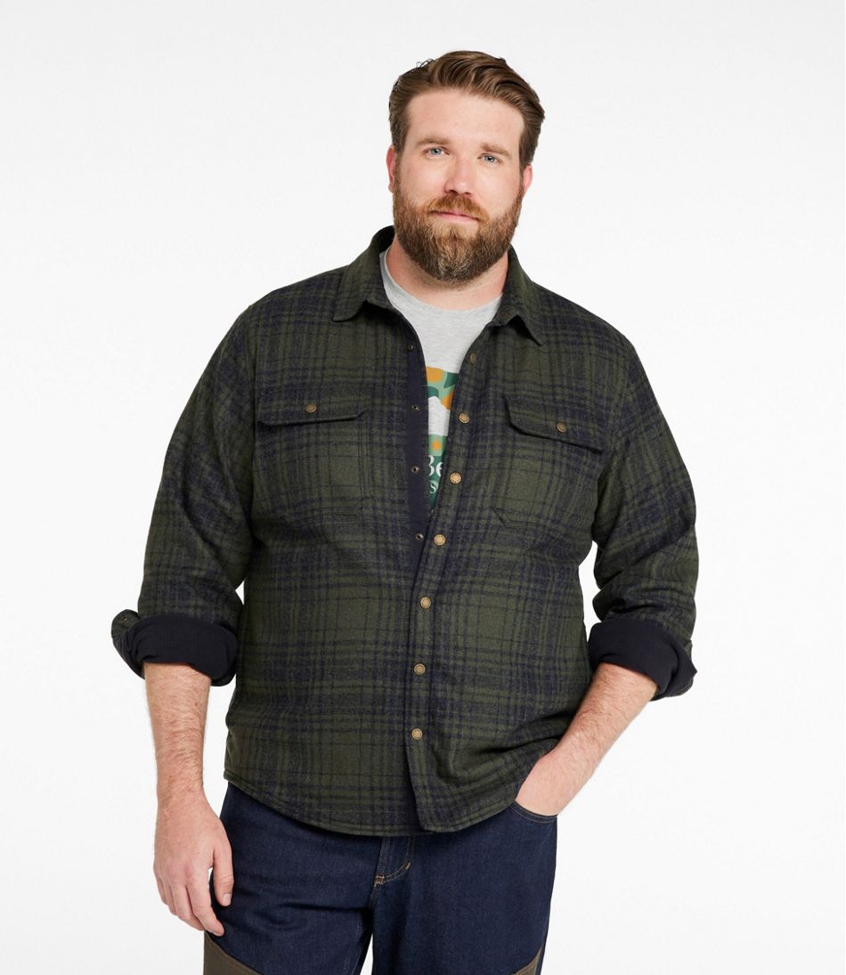 Men's Maine Guide Lightweight Lined Wool Field Shirt, Plaid | L.L.Bean Popular