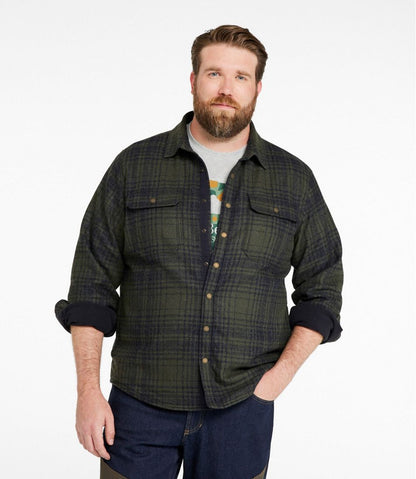 Men's Maine Guide Lightweight Lined Wool Field Shirt, Plaid | L.L.Bean Popular