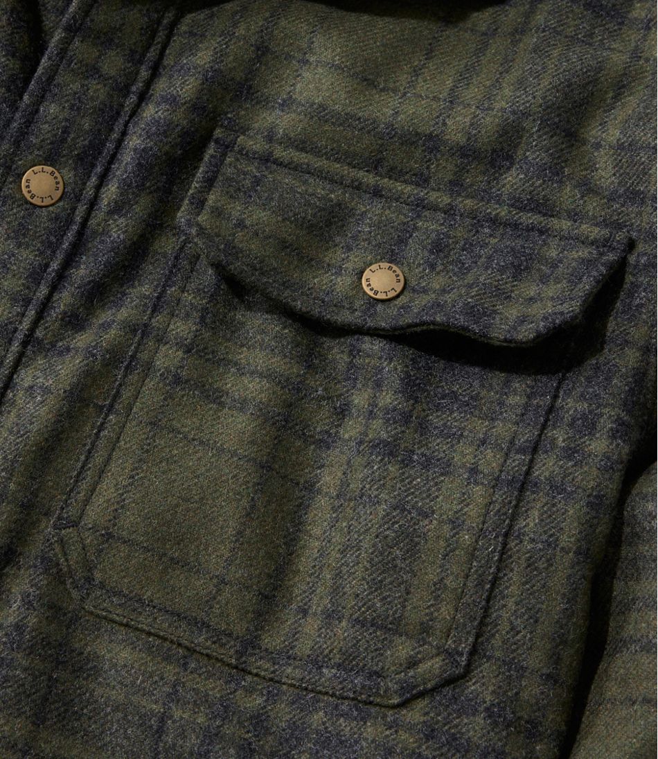 Men's Maine Guide Lightweight Lined Wool Field Shirt, Plaid | L.L.Bean Popular