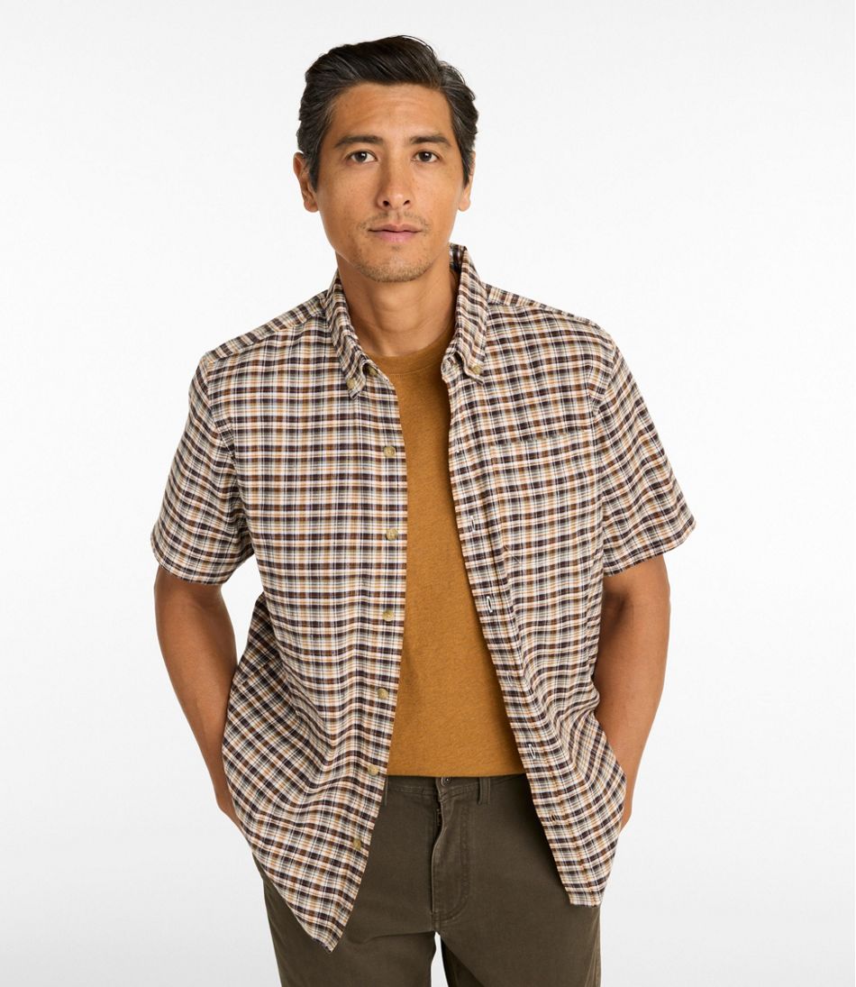 Men's Stonecoast Hemp Shirt, Short-Sleeve, Slightly Fitted Untucked Fit | L.L.Bean Recommended