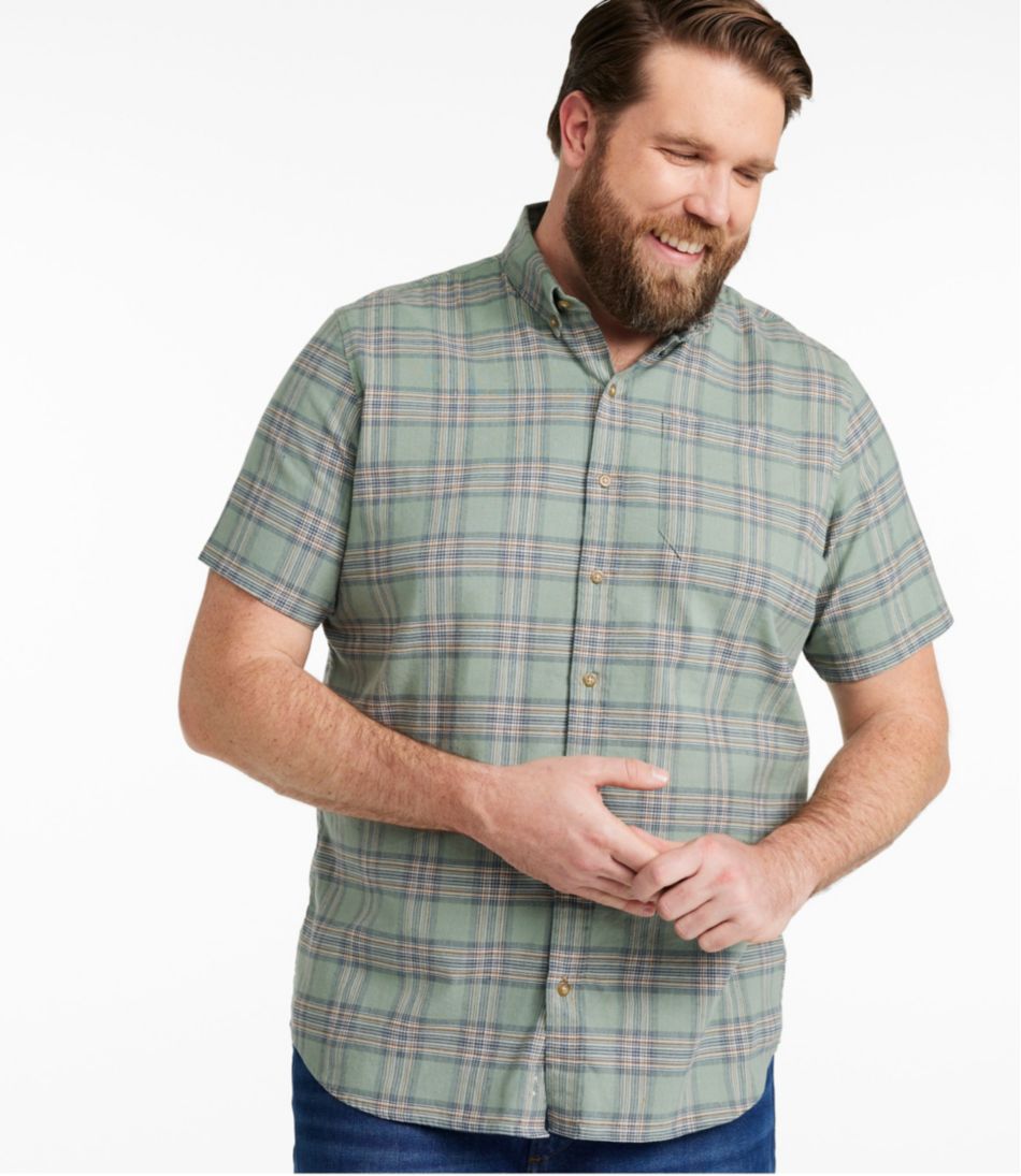 Men's Stonecoast Hemp Shirt, Short-Sleeve, Slightly Fitted Untucked Fit | L.L.Bean Recommended