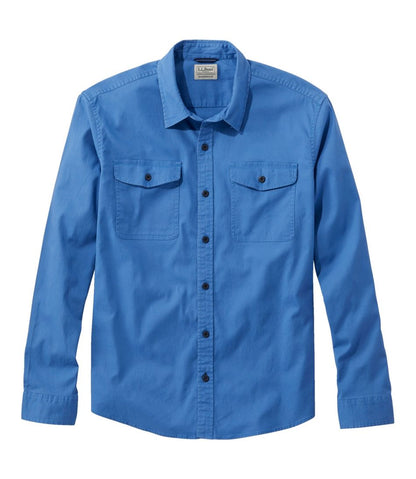 Men's Lakewashed Twill Shirt, Traditional Untucked Fit | L.L.Bean Signature