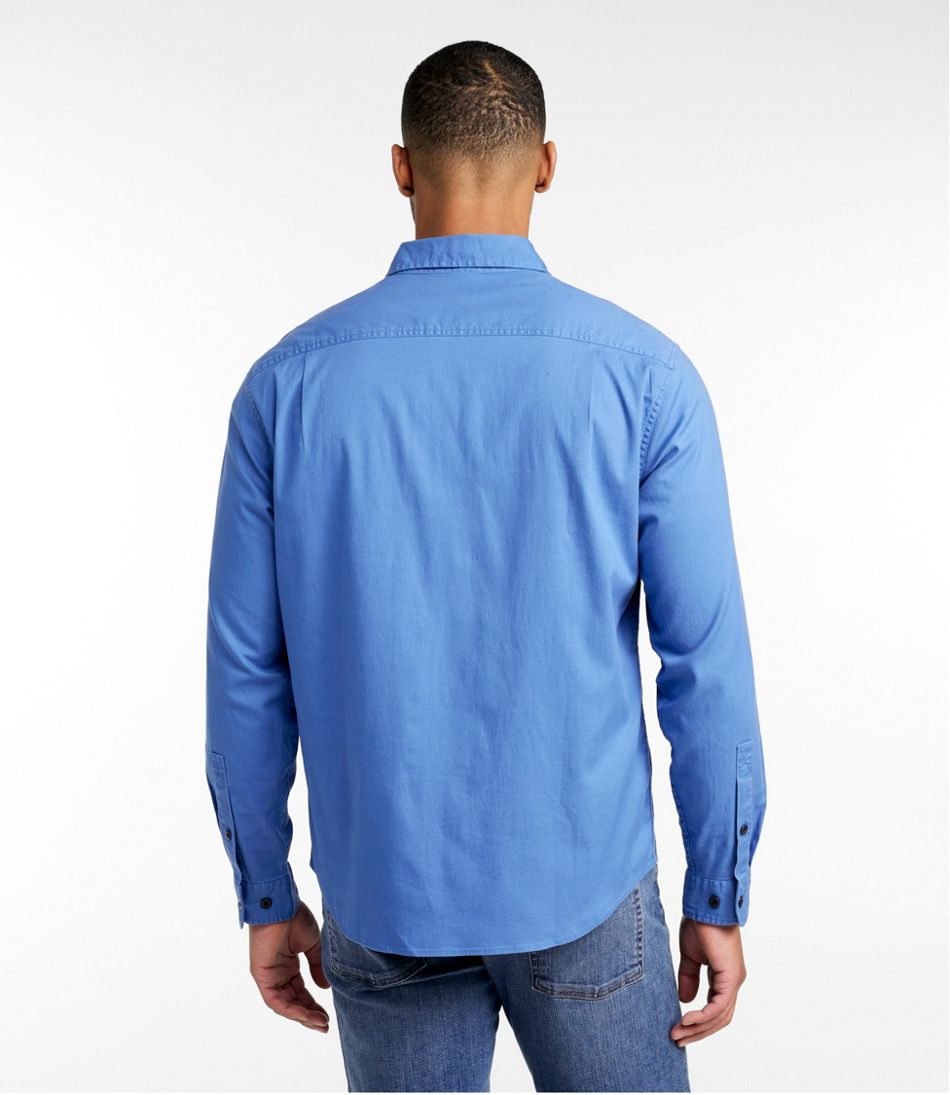 Men's Lakewashed Twill Shirt, Traditional Untucked Fit | L.L.Bean Signature