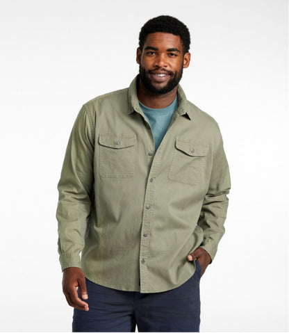 Men's Lakewashed Twill Shirt, Traditional Untucked Fit | L.L.Bean Signature