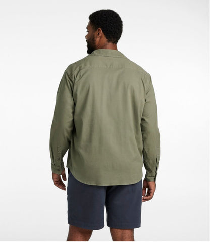 Men's Lakewashed Twill Shirt, Traditional Untucked Fit | L.L.Bean Signature