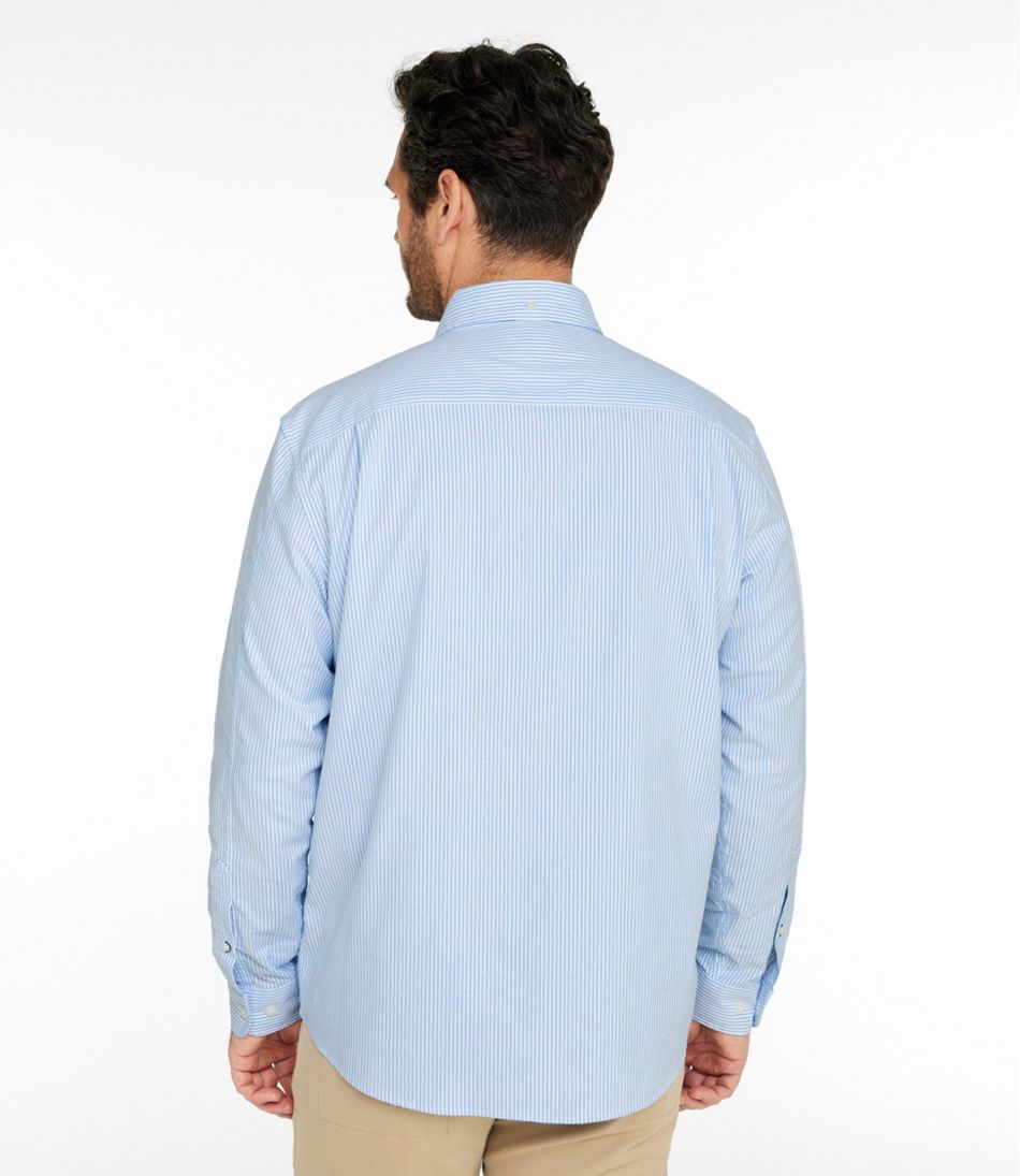 Men's Comfort Stretch Oxford Shirt, Traditional Untucked Fit, Stripe | L.L.Bean Classic