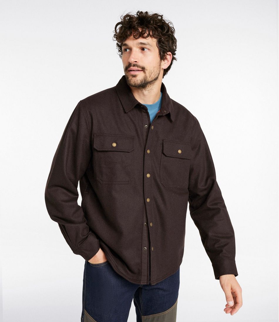 Men's Maine Guide Lightweight Lined Wool Field Shirt | L.L.Bean Value