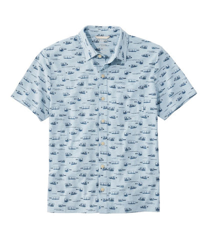 Men's Lakewashed Performance Shirts, Button-Front Shirt, Short-Sleeve, Print | L.L.Bean Great Value