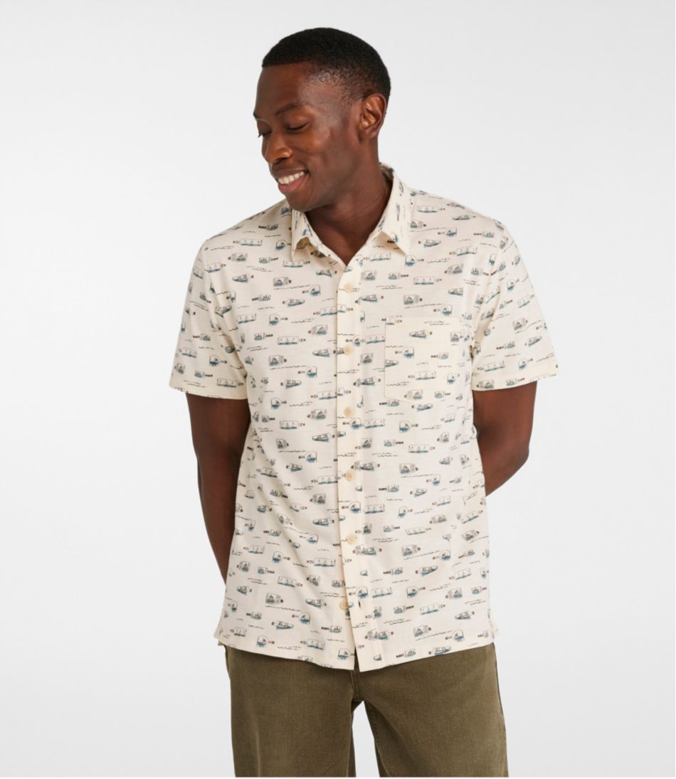Men's Lakewashed Performance Shirts, Button-Front Shirt, Short-Sleeve, Print | L.L.Bean Great Value
