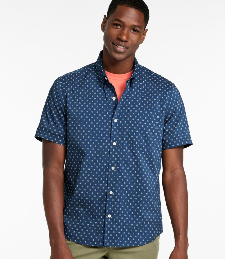 Men's Comfort Stretch Performance® Shirt, Short-Sleeve, Slightly Fitted Untucked Fit, Print | L.L.Bean Featured