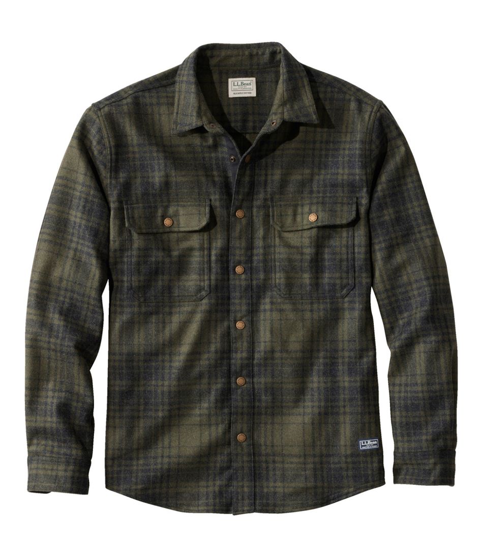Men's Maine Guide Lightweight Wool Field Shirt, Plaid | L.L.Bean Best Seller