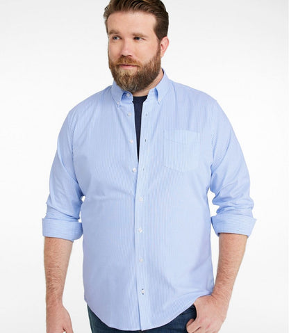 Men's Comfort Stretch Oxford Shirt, Slightly Fitted Untucked Fit, Stripe | L.L.Bean Recommended