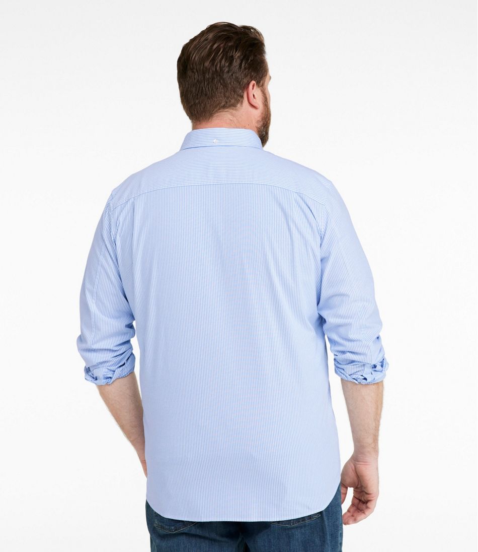 Men's Comfort Stretch Oxford Shirt, Slightly Fitted Untucked Fit, Stripe | L.L.Bean Recommended