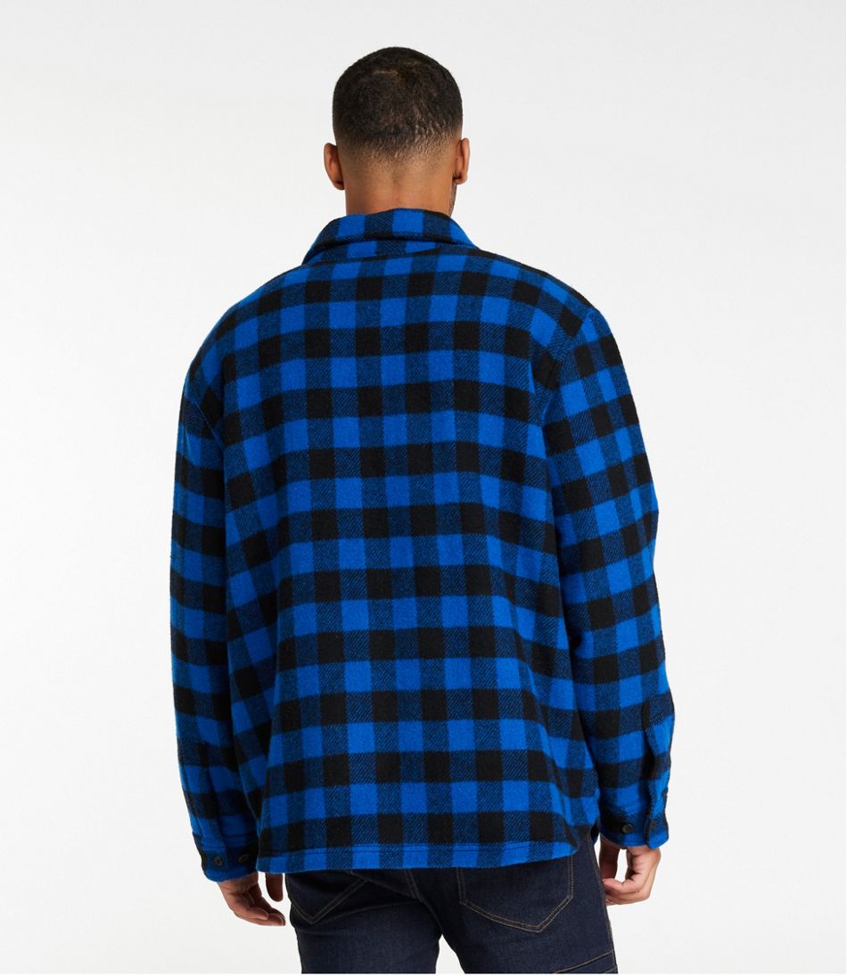 Men's Maine Guide Sherpa Lined Wool Shirt | L.L.Bean Signature