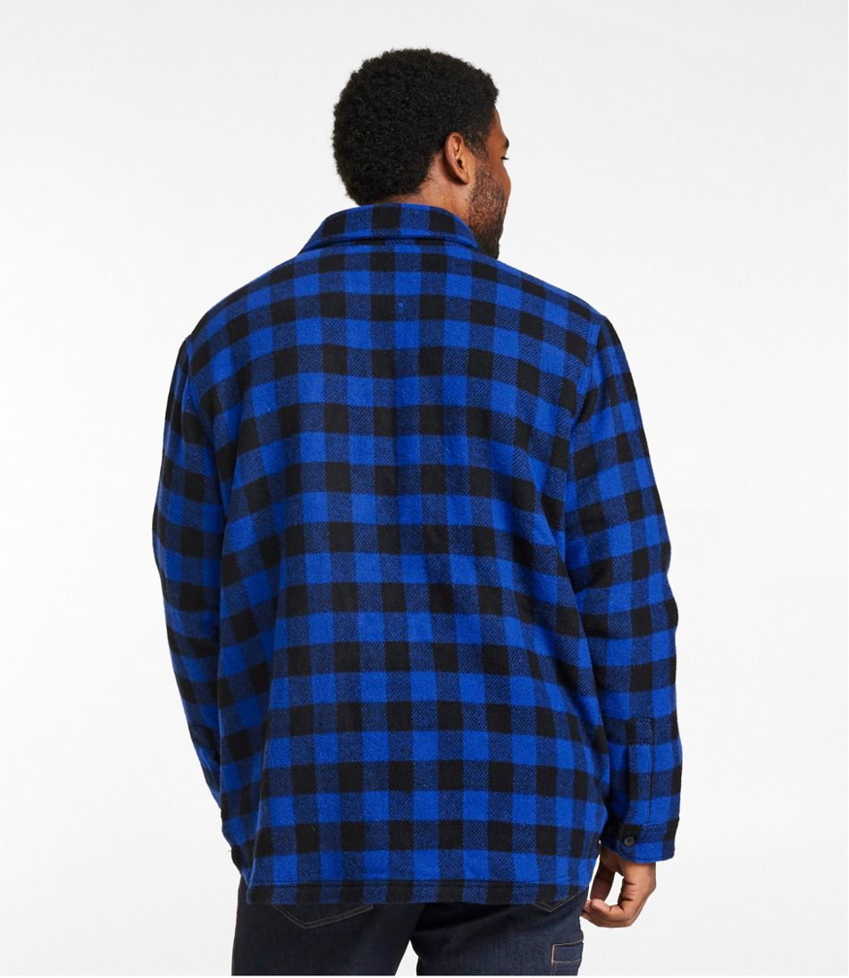 Men's Maine Guide Sherpa Lined Wool Shirt | L.L.Bean Signature