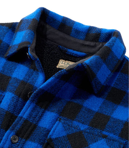 Men's Maine Guide Sherpa Lined Wool Shirt | L.L.Bean Signature