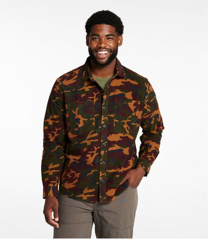 Men's Bean's Moleskin Shirt, Slightly Fitted Untucked Fit, Print | L.L.Bean Great Value