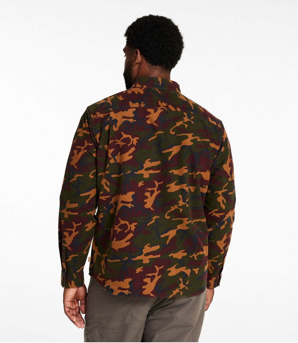 Men's Bean's Moleskin Shirt, Slightly Fitted Untucked Fit, Print | L.L.Bean Great Value