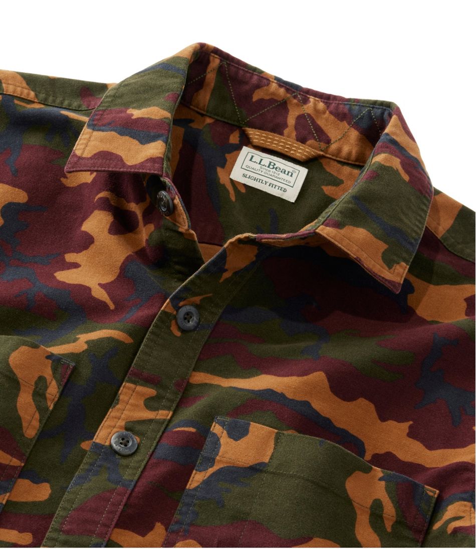 Men's Bean's Moleskin Shirt, Slightly Fitted Untucked Fit, Print | L.L.Bean Great Value