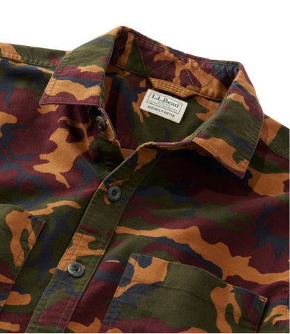 Men's Bean's Moleskin Shirt, Slightly Fitted Untucked Fit, Print | L.L.Bean Great Value