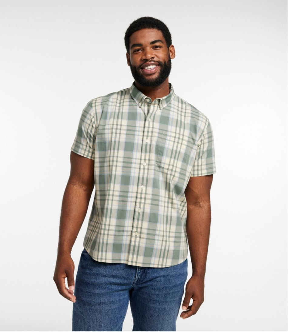 Men's Signature Stretch Poplin Shirt, Short-Sleeve, Slim Fit | L.L.Bean Popular