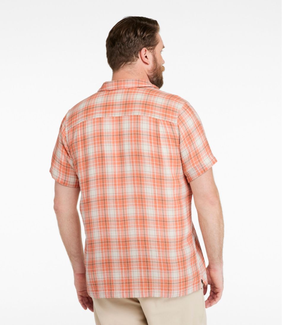 Men's Cloud Gauze Shirt, Short-Sleeve, Slightly Fitted Untucked Fit, Plaid | L.L.Bean Trending