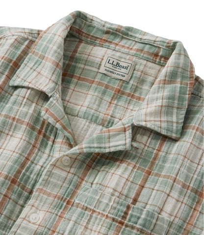Men's Cloud Gauze Shirt, Short-Sleeve, Slightly Fitted Untucked Fit, Plaid | L.L.Bean Trending