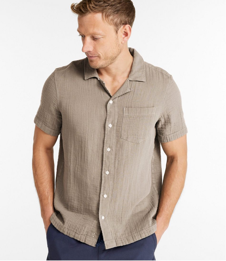 Men's Cloud Gauze Shirt, Short-Sleeve, Slightly Fitted Untucked Fit | L.L.Bean Exclusive