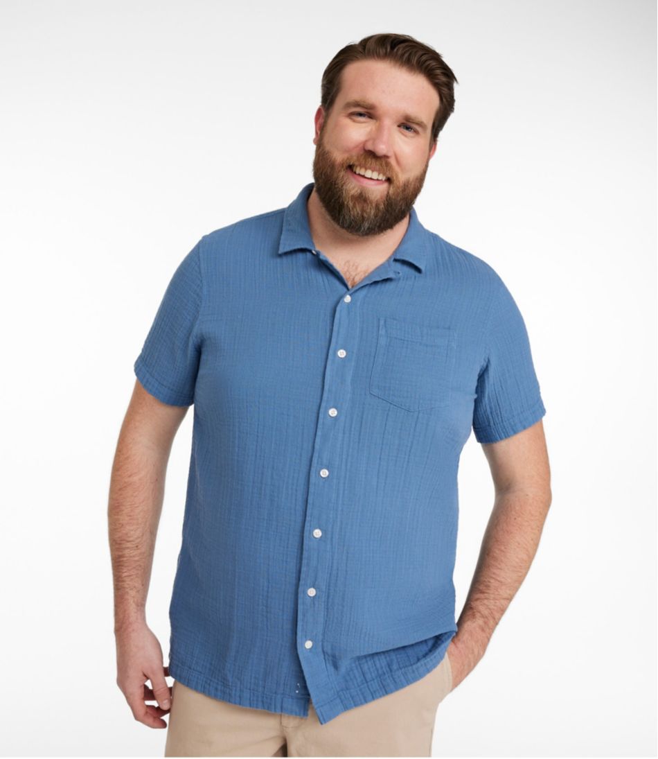 Men's Cloud Gauze Shirt, Short-Sleeve, Slightly Fitted Untucked Fit | L.L.Bean Exclusive