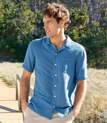 Men's Cloud Gauze Shirt, Short-Sleeve, Slightly Fitted Untucked Fit | L.L.Bean Exclusive