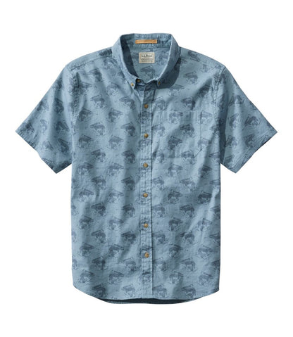 Men's Stonecoast Hemp Shirt, Short-Sleeve, Slightly Fitted Untucked Fit, Print | L.L.Bean Signature