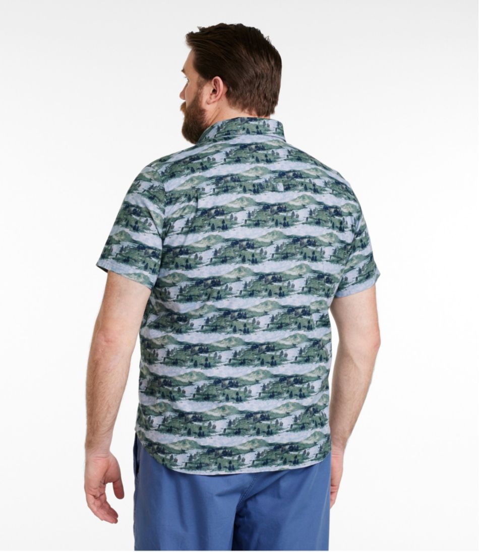 Men's Stonecoast Hemp Shirt, Short-Sleeve, Slightly Fitted Untucked Fit, Print | L.L.Bean Signature