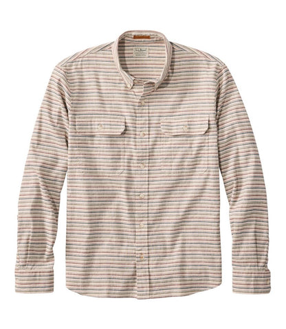 Men's Stonecoast Hemp Shirt, Long-Sleeve, Slightly Fitted Untucked Fit, Stripe | L.L.Bean Classic