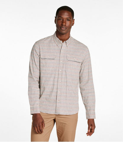 Men's Stonecoast Hemp Shirt, Long-Sleeve, Slightly Fitted Untucked Fit, Stripe | L.L.Bean Classic