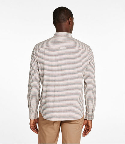 Men's Stonecoast Hemp Shirt, Long-Sleeve, Slightly Fitted Untucked Fit, Stripe | L.L.Bean Classic