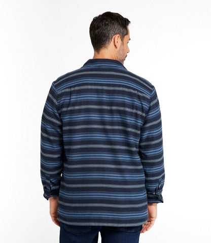 Men's Fleece-Lined Flannel Shirt, Traditional Fit, Stripe | L.L.Bean Great Value
