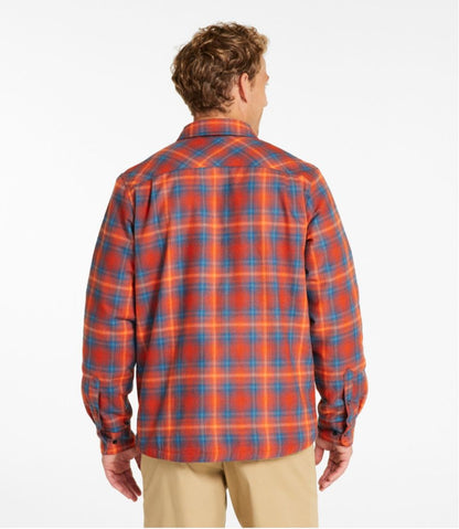 Men's Katahdin Performance Flannel Shirt-Jacket, Hi-Pile Fleece-Lined Plaid | L.L.Bean Latest
