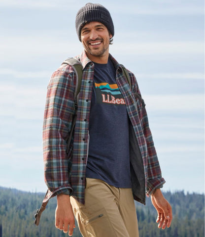 Men's Katahdin Performance Flannel Shirt-Jacket, Hi-Pile Fleece-Lined Plaid | L.L.Bean Latest